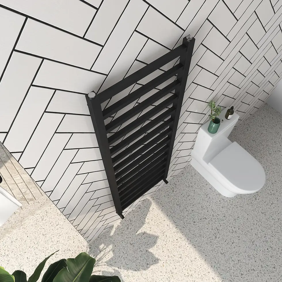 Thumbnail: In Trend Ryde Ladder Towel Rail Matt Black (14 Bars)
