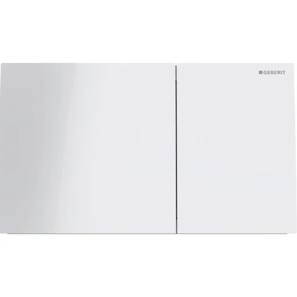 Geberit Sigma70 Square Flush Plate for Dual Flush – Glass, White