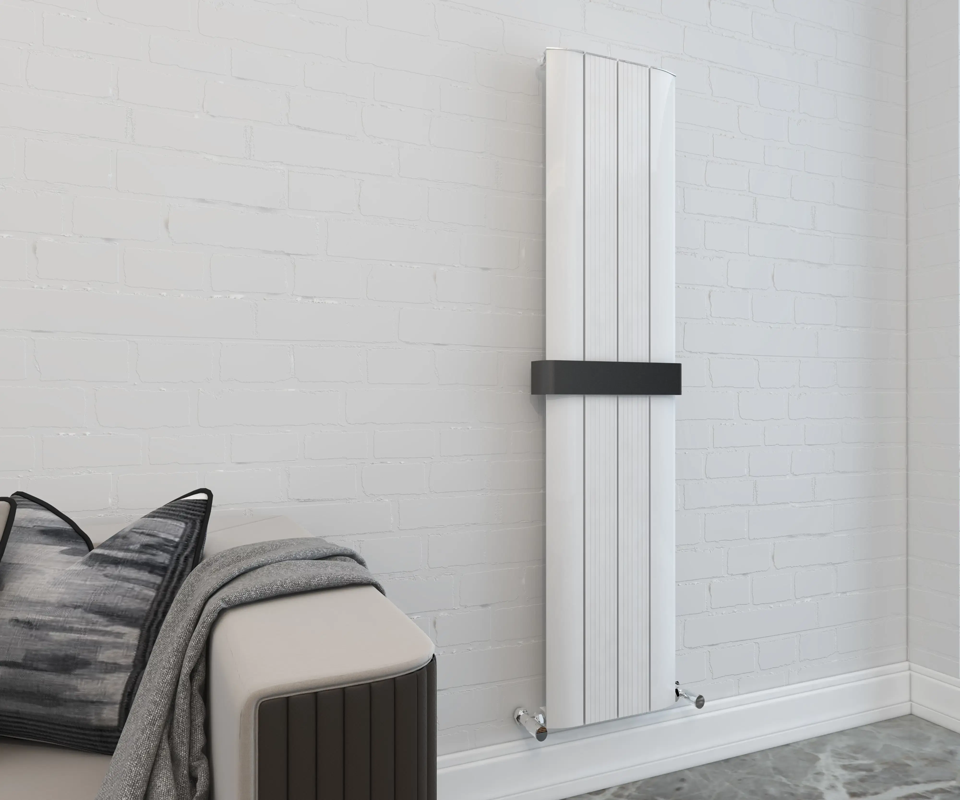 Talbot Black Towel Rail Bar