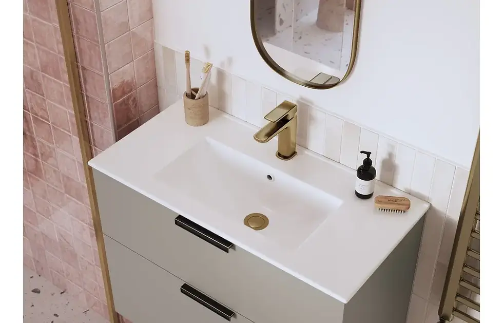 Thumbnail: Bodan Cloakroom Basin Mixer & Waste - Brushed Bronze