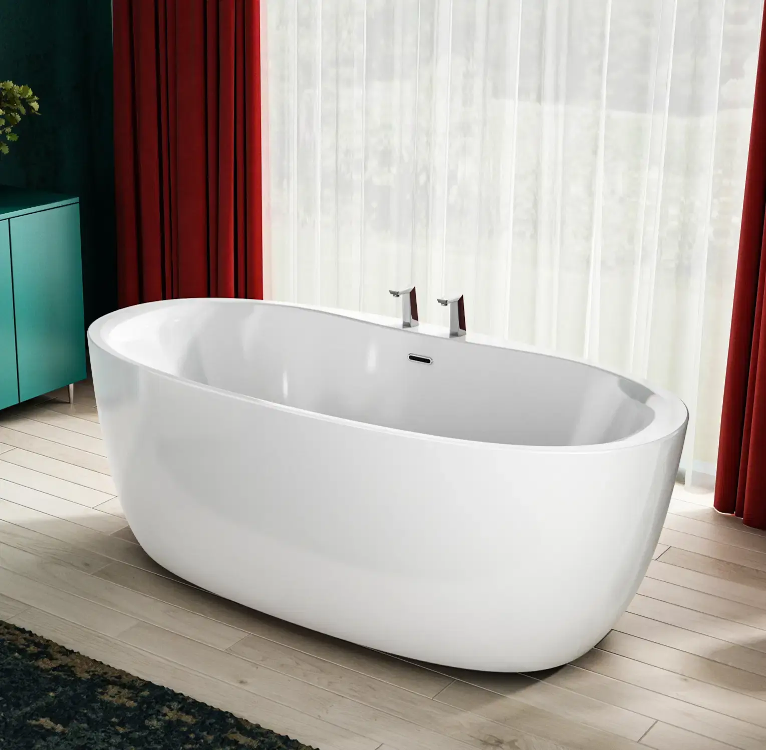 Charlotte Edwards Callisto Freestanding Bath Gloss White 1400x750x580mm