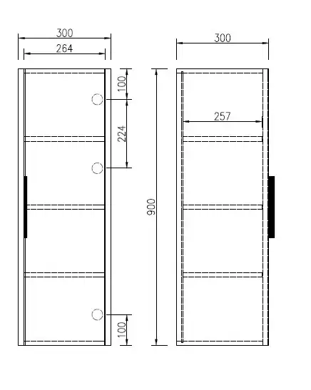 Thumbnail: Saturn 900mm Storage Cabinet - Midday Grey