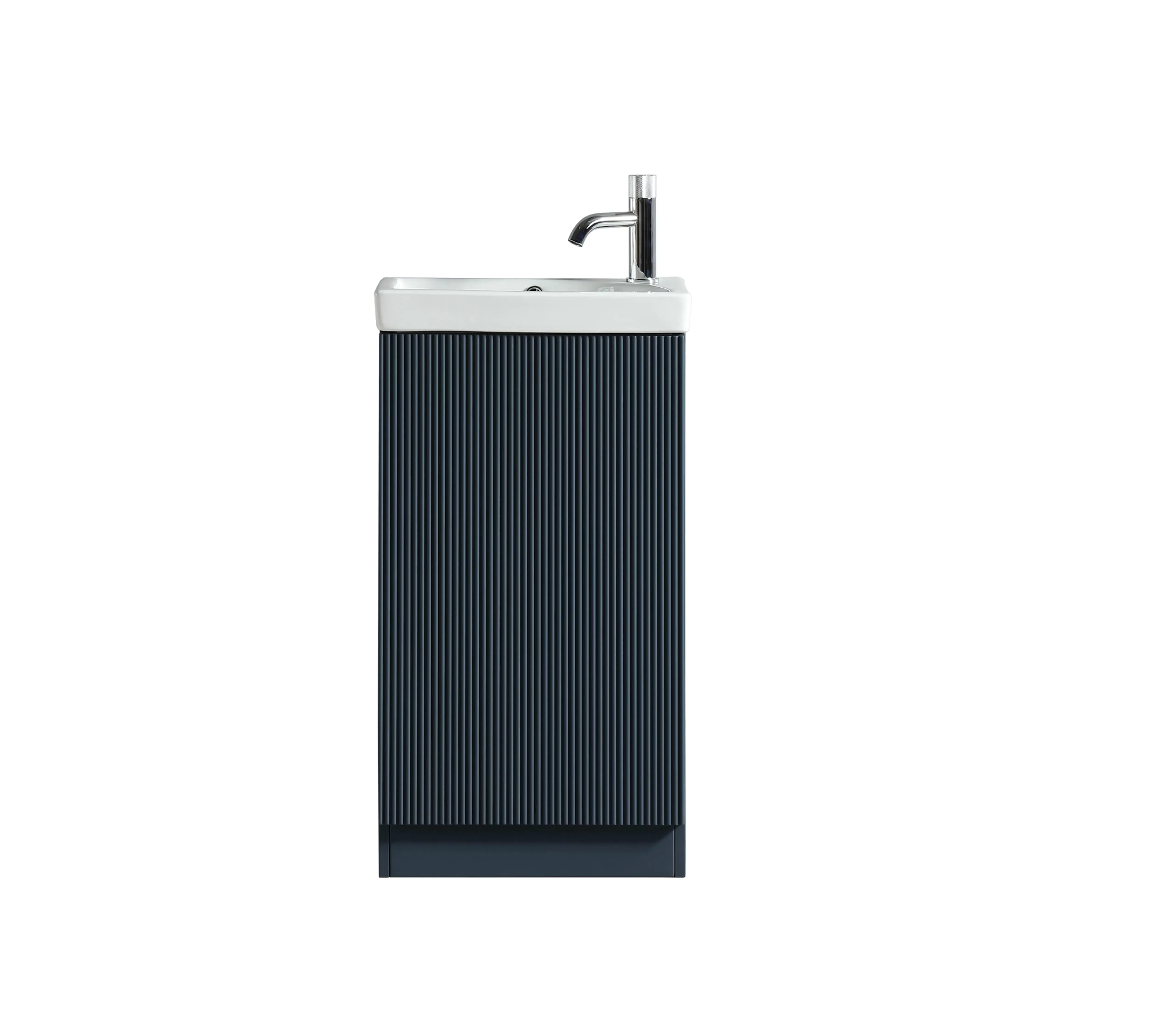 Flex Mini 460mm Floor Standing Cloakroom Vanity & Basin - Midnight Shadow