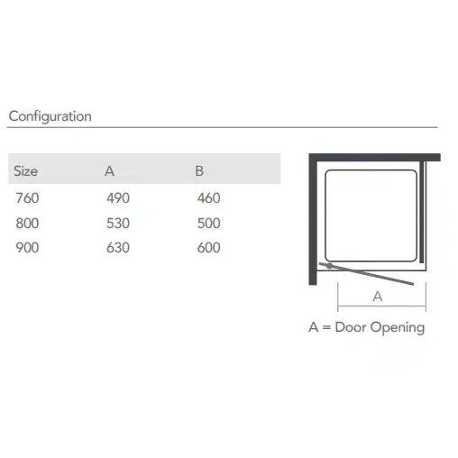 Thumbnail: Merlyn Ionic Source Pivot Shower Door 800mm - Chrome