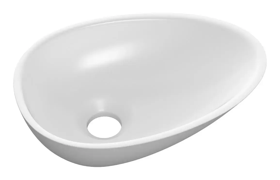 Aria 320x220mm Mini Resin Washbowl - White