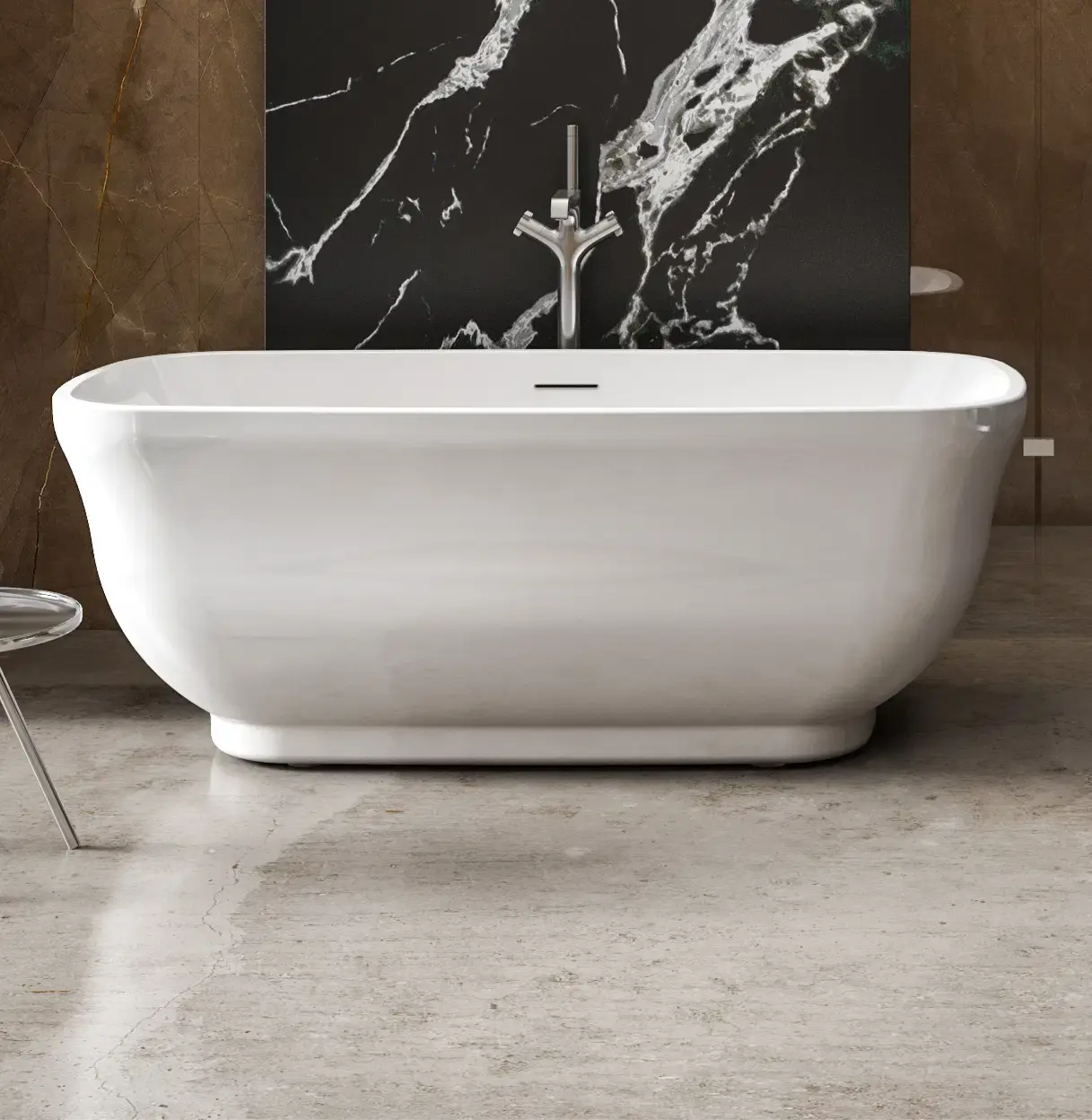 Charlotte Edwards Cyllene Freestanding Bath Gloss White 1600x750x580mm
