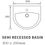 Thumbnail: Torbay 500x390mm 1TH Semi Recessed Basin