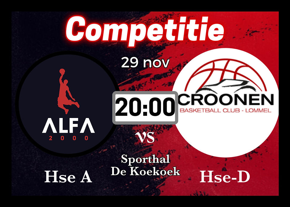 Alfa vs Croonen Lommel Hse D (29 november 2025)
