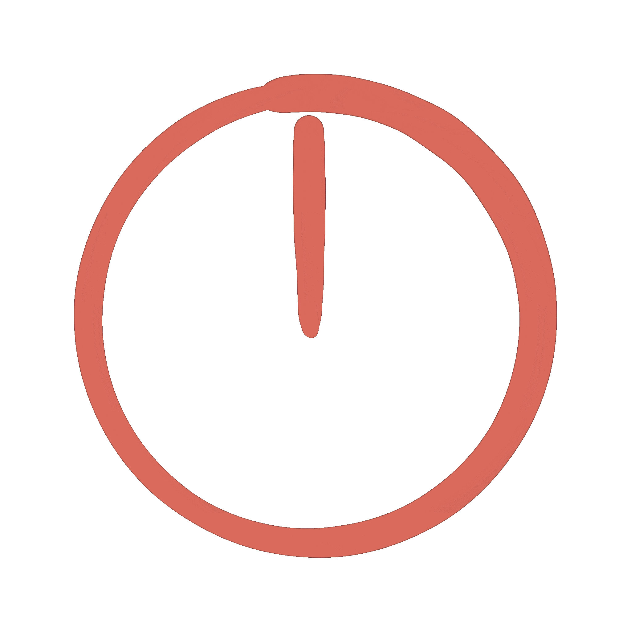 One-Time Scoop Red Animated Clock Logo