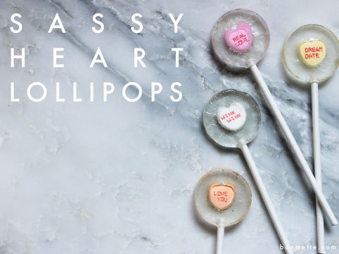 sassy heart lollipops