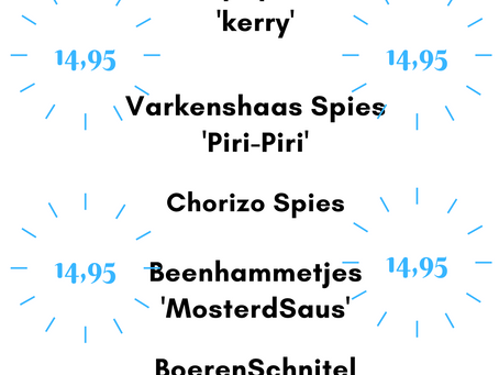 Dit weekend staan met de nieuwe kraam op de parkeerplaats, veel lekkers net als deze dagschotels!