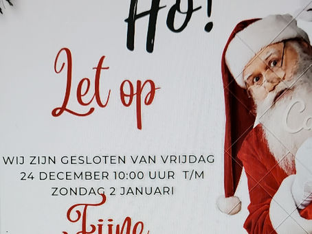 Week tussen 24 Dec. & 2 Jan....