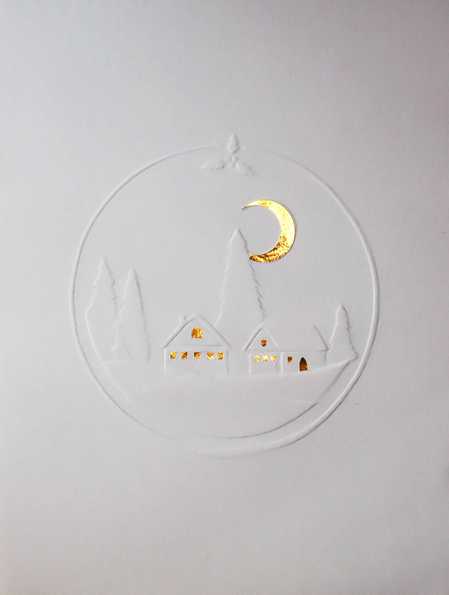 Relief illustration "The Christmas Village"