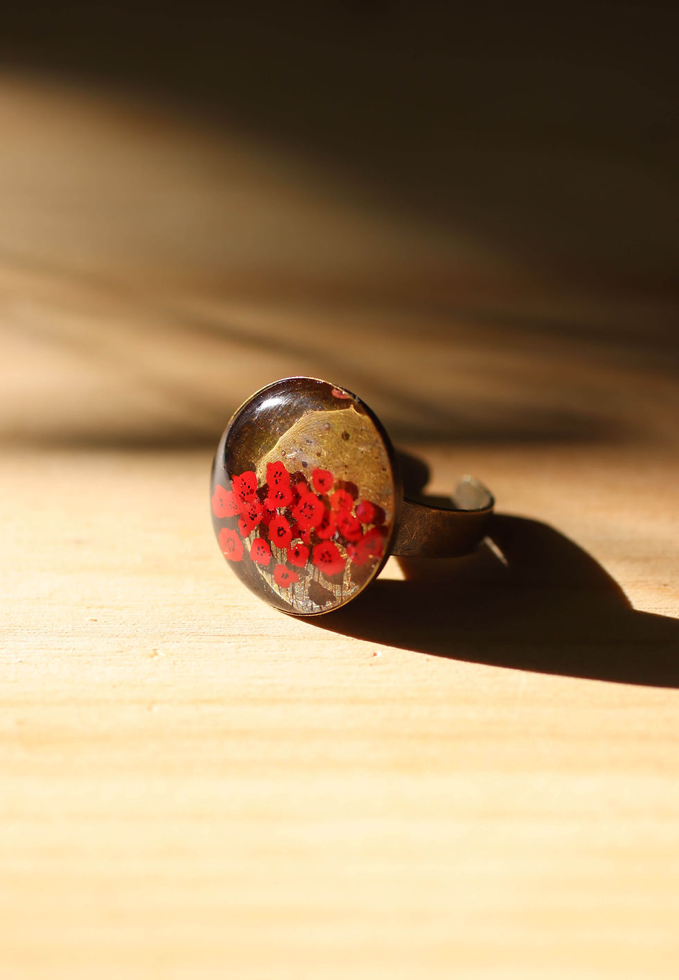 Miniature : Bague bronze Coquelicots