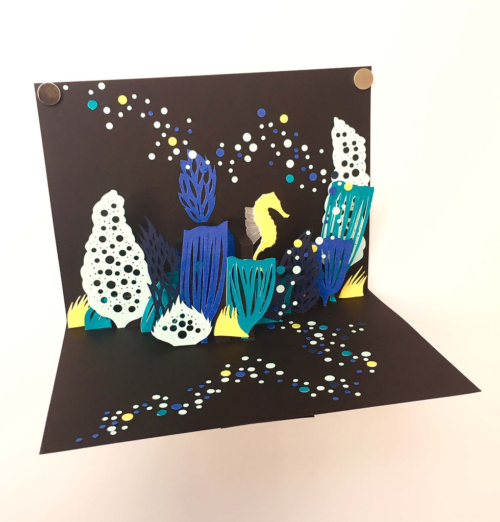 Thumbnail: Seahorse Pop-Up 3D card 