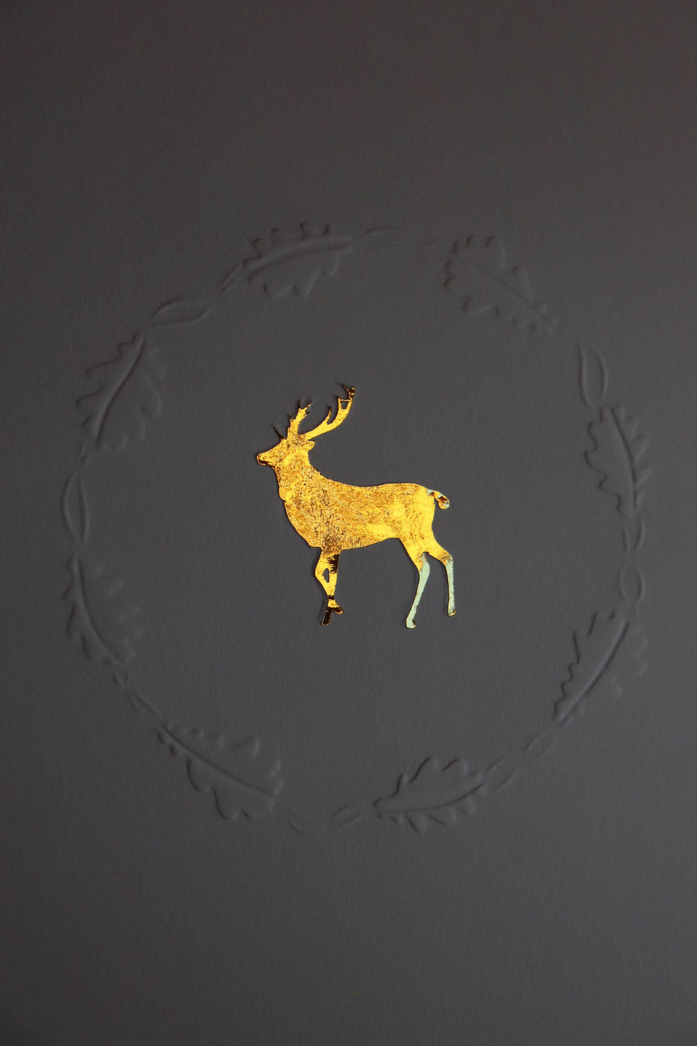 Miniature : Illustration en relief "Cerf et chêne"