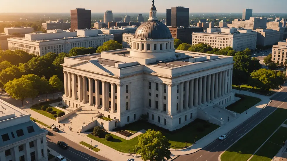 High angle view of IRS building
