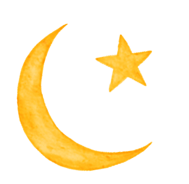 Animated turkish moon and star shaking