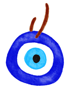 animated evil eye swaying from side to side