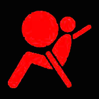 simbologia airbags vermelho