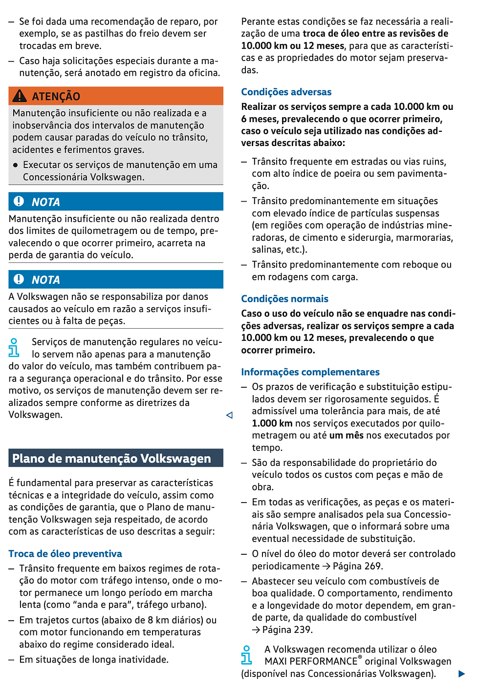 prazo de troca de óleo vw virtus tsi 2018