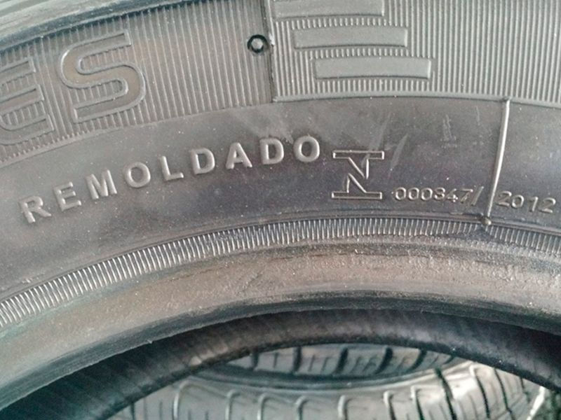 pneu remold inscrição remolado inmetro
