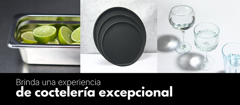 Depósito Gastronómico, Bandejas de Garzón antideslizantes negra, copas y cocteleria resistentes y duraderas