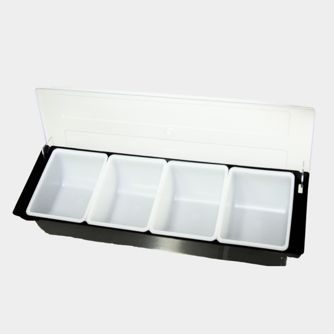 Portacondimentos de 4 divisiones para bar o cocina - 49cm - WeltúnChef