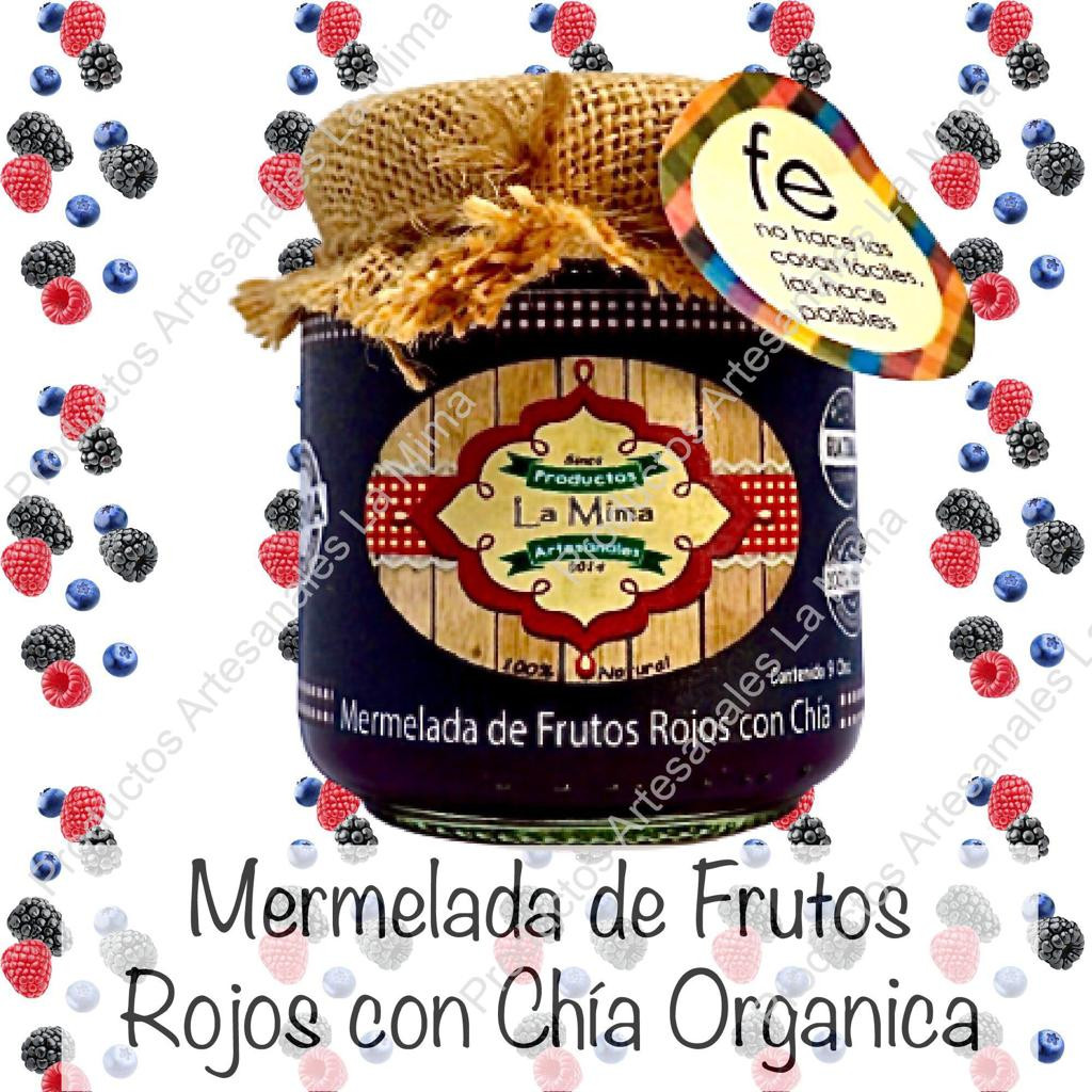 Mermelada de Frutos Rojos con Chía Orgánica sin Azúcar