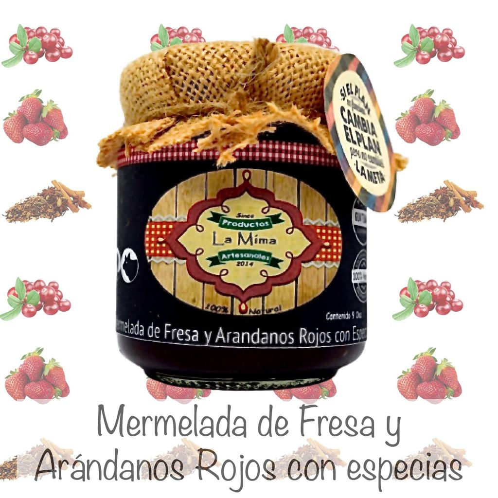 Mermelada de Fresa y Arándanos Rojos con Especias