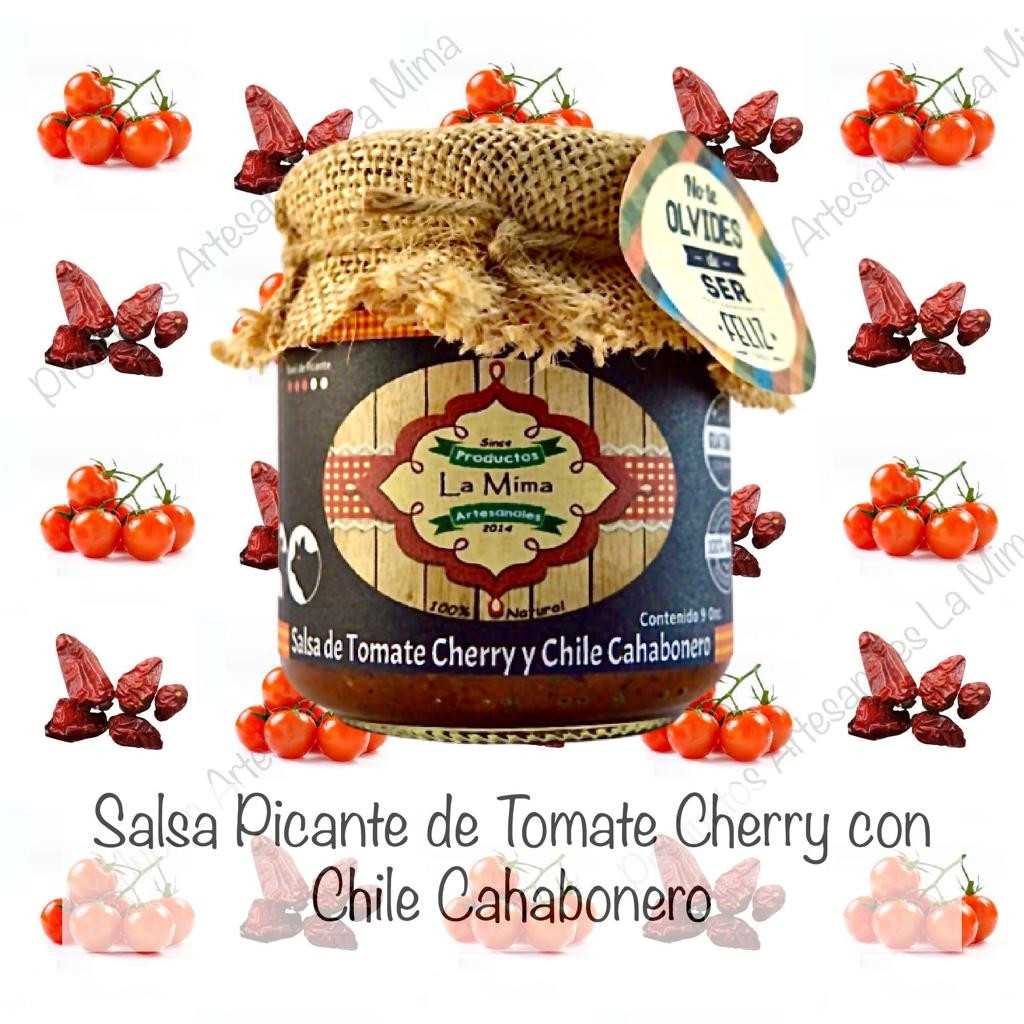Salsa Picante de Tomates Cherry con Chile Cahabonero