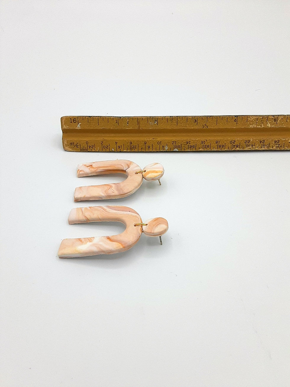 Thumbnail: Marble Clay Arch Earrings