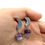 Thumbnail: Crystal Moon Dangle Earrings
