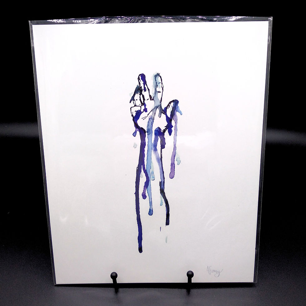 Thumbnail: Bleeding Hand 5" x 7" OR 8" x 10" art print