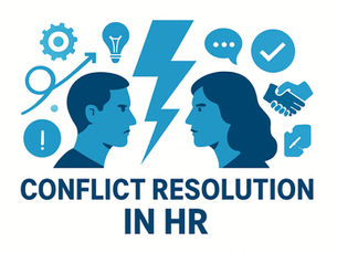 a man and a woman with lightening bolt between them and symbols for communication around them