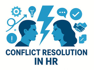 a man and a woman with lightening bolt between them and symbols for communication around them