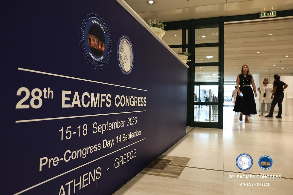 Prof. Dr. Andrew J. Fishman presenting on parotid gland and facial nerve surgery at the 28th EACMFS Congress, Athens 2026.