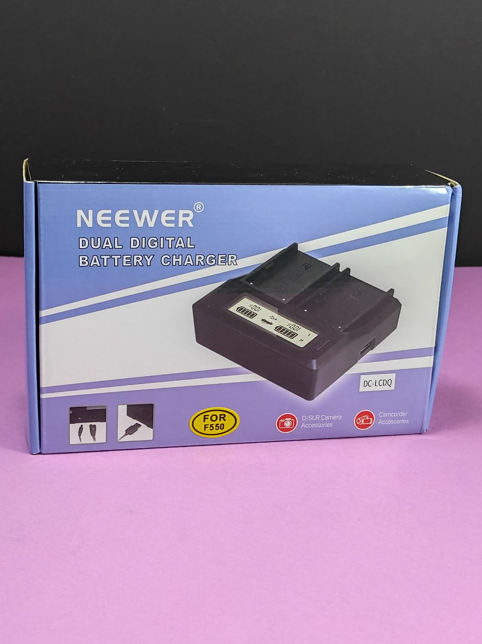 Neewer Cargador de batería de pantalla LCD de doble canal para Sony NP