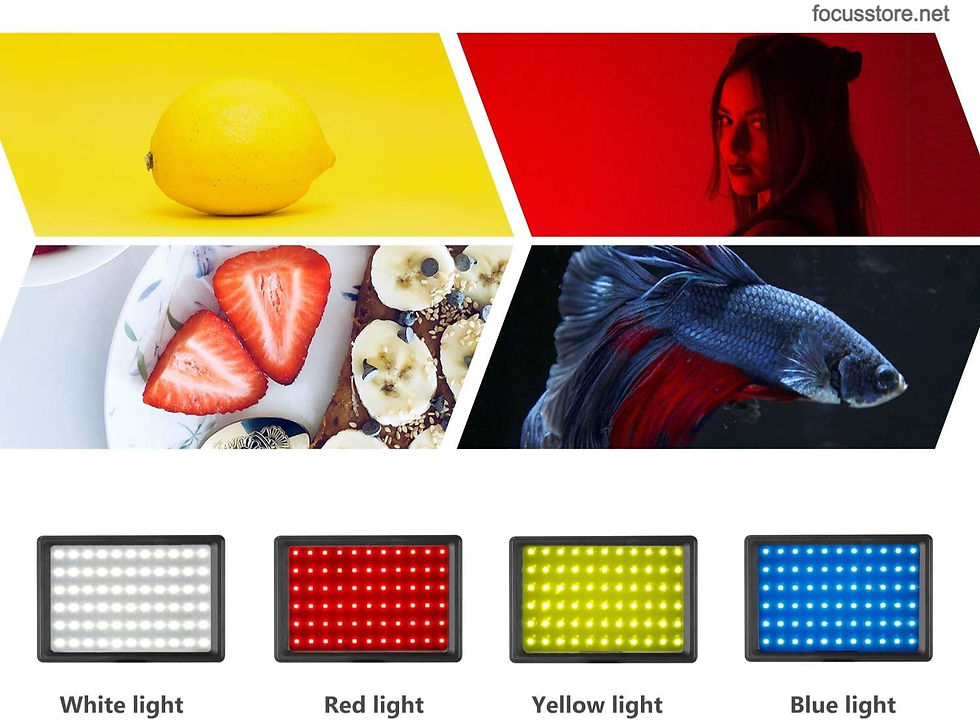 Miniatura: Neewer 2 pack luz LED USB regulables 5600K+trípode ajustable y filtros de color