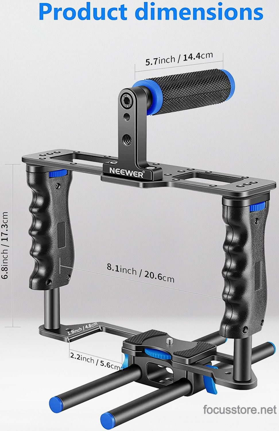 Miniatura: Neewer Kit de aleación de aluminio para cámara de vídeo con jaula de vídeo