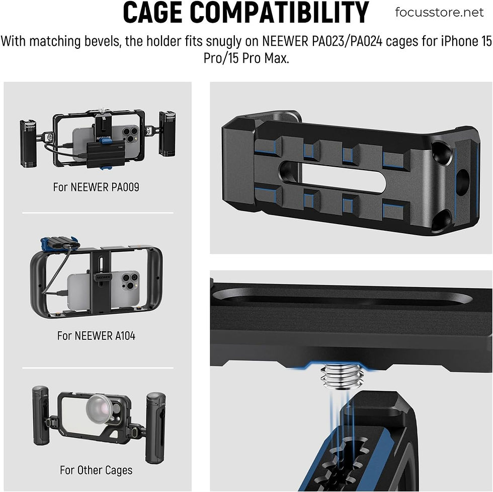 Miniatura: NEEWER Soporte para SSD T5 T7 T9 con tornillo de 1/4"