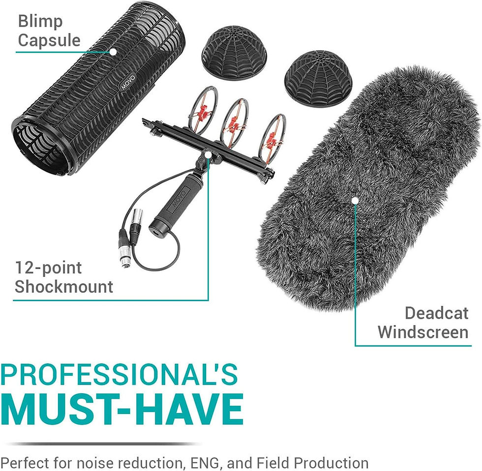 Miniatura: Movo BWS1000 protección contra el viento y vibración para microfono escopeta