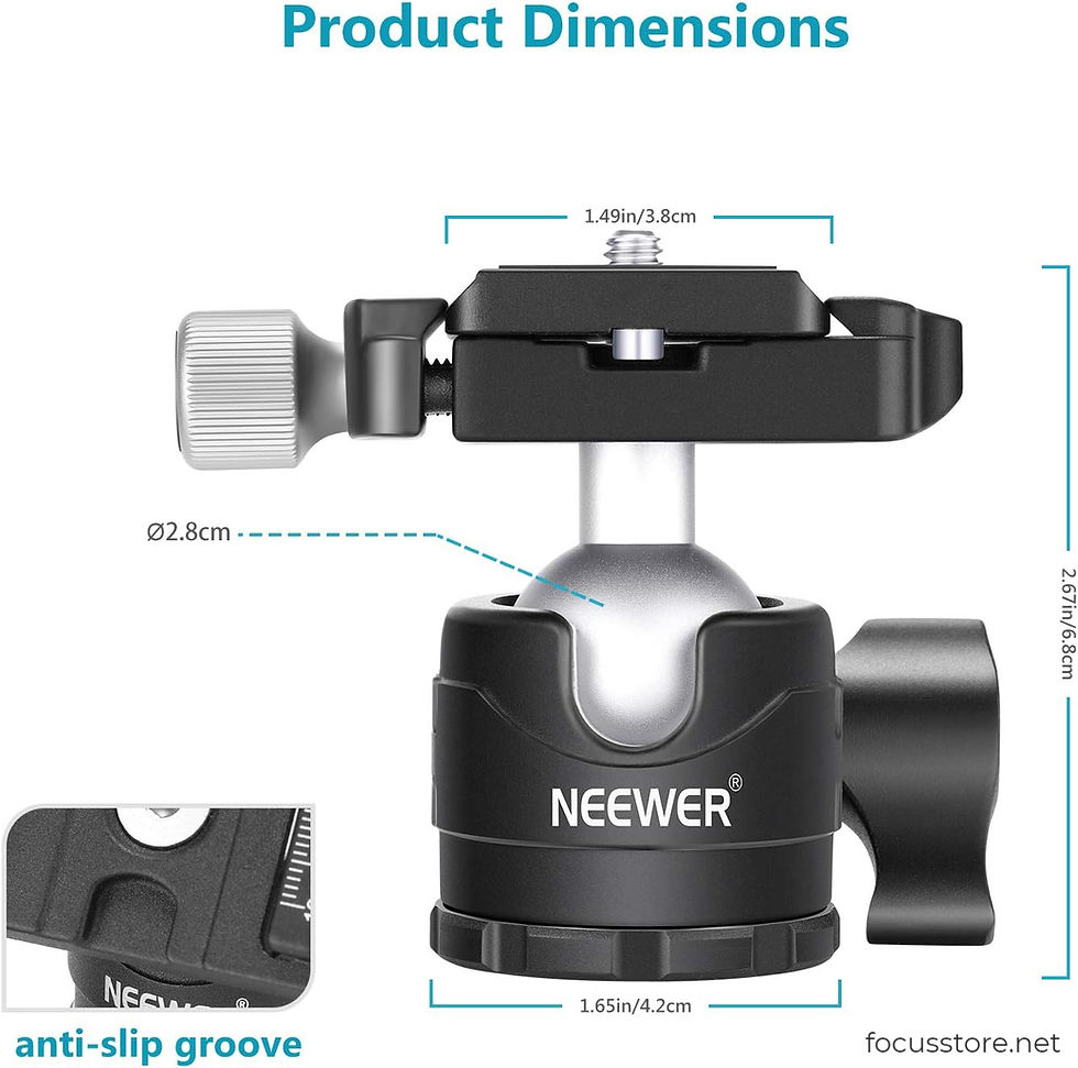 Miniatura: NEEWER - Cabezal de bola de trípode, rotación panorámica 360°