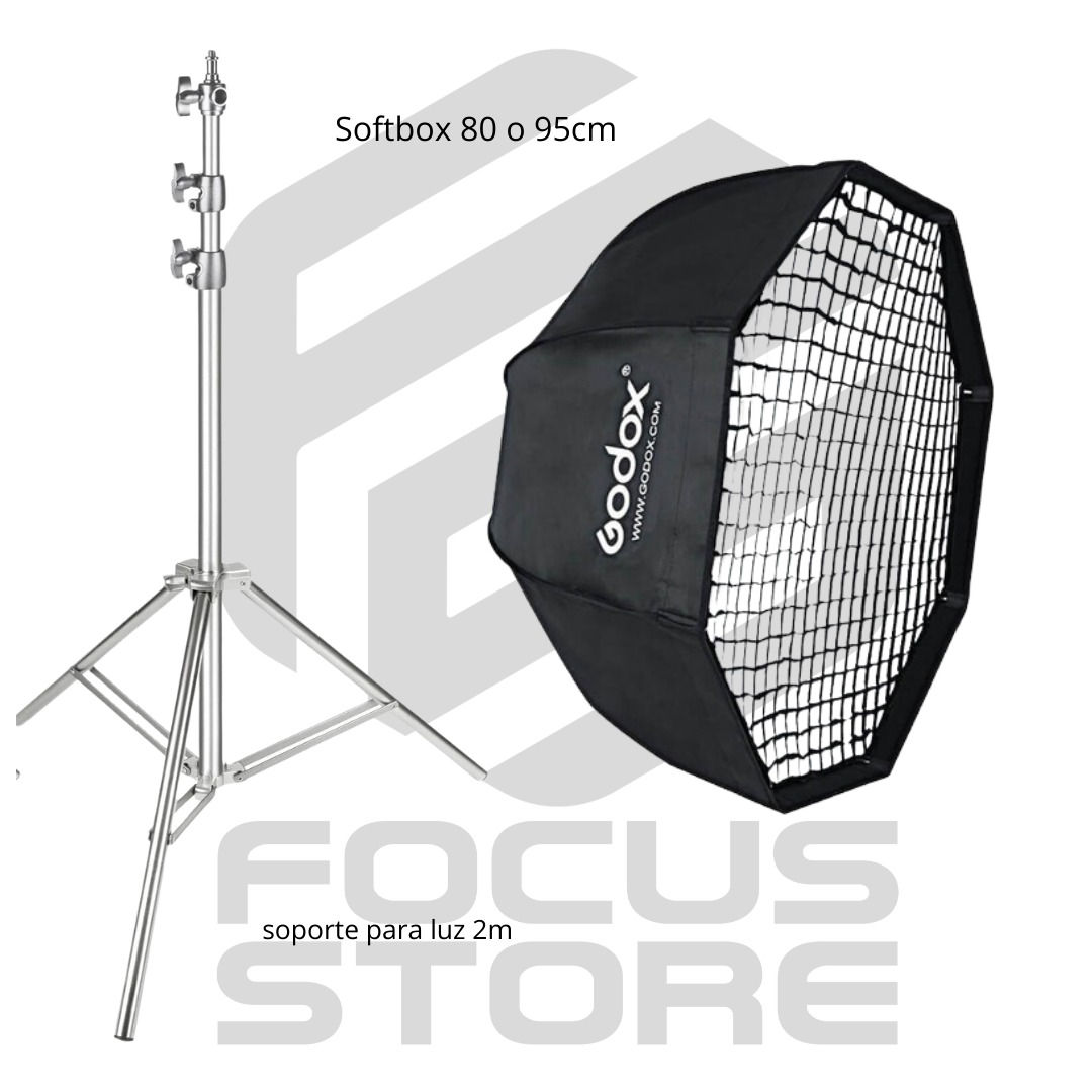 Stand 2m + Softbox 80/95cm