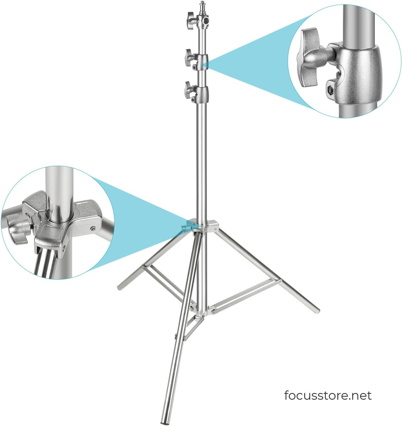 NEEWER - soporte de luz de acero inoxidable (2 metros)