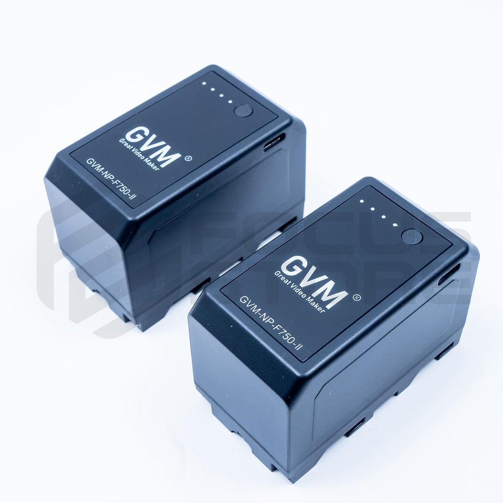 Miniatura: GVM NP-F750 II Kit de 2 baterías + cables USB-C (4400 mAh)