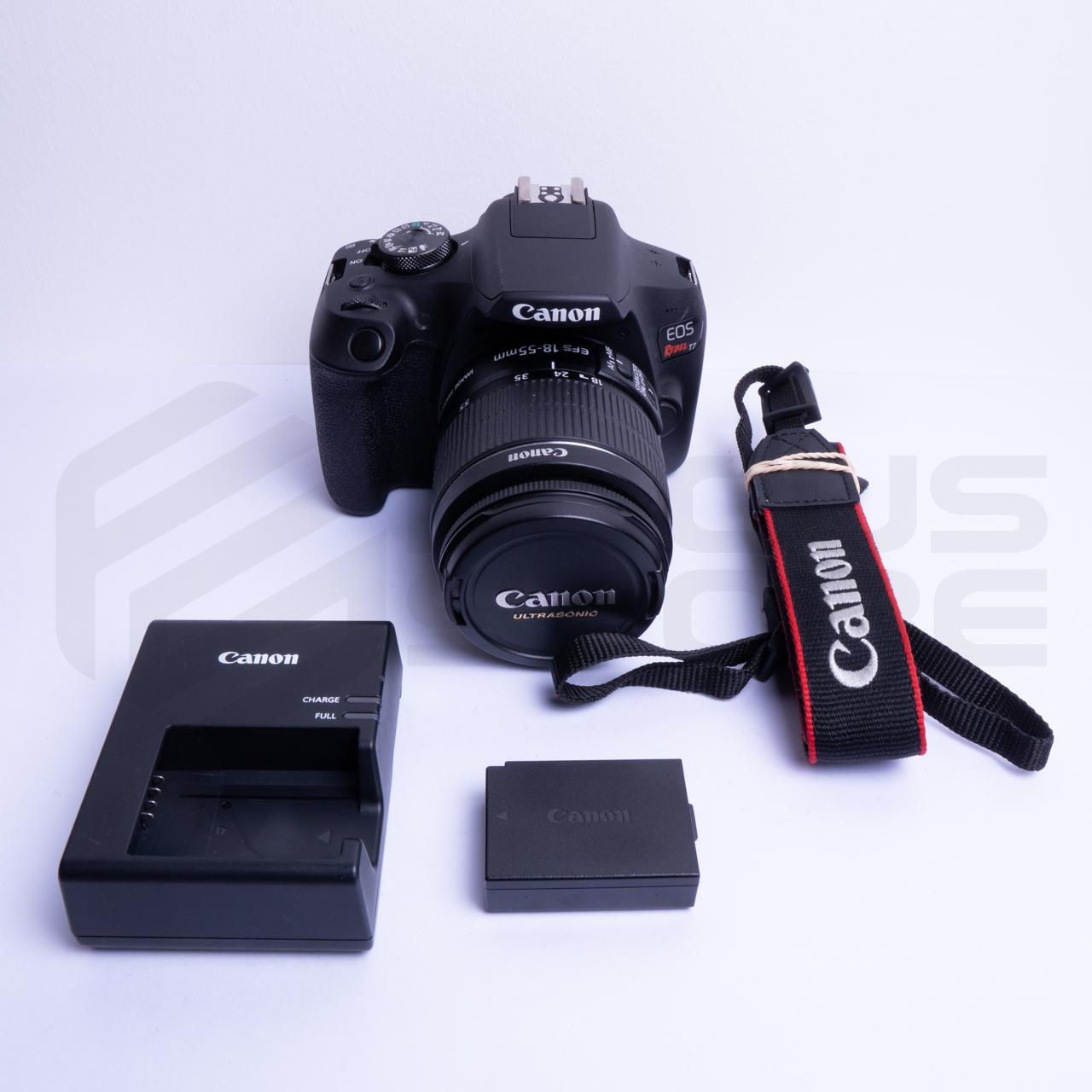 Canon T7 de 24.1 MP + lente 18-55mm.