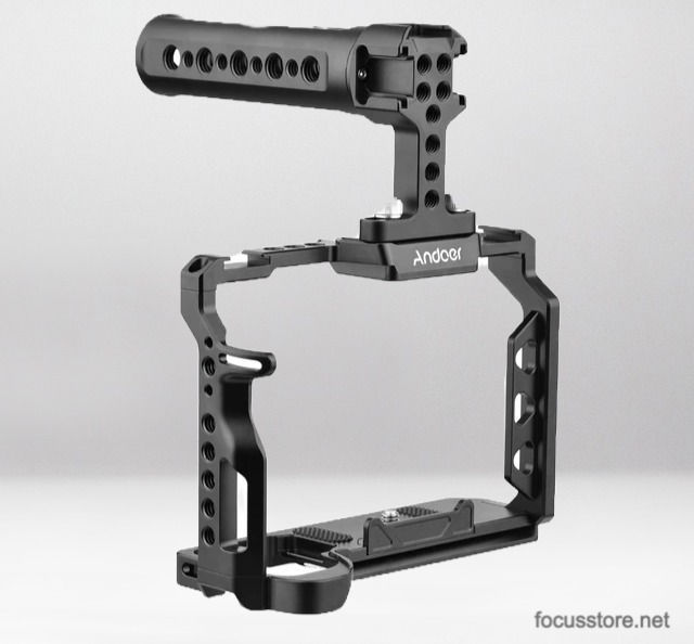 Miniatura: Kit de jaula Andoer para Sony Sony A7 III/ A7 II con mango superior