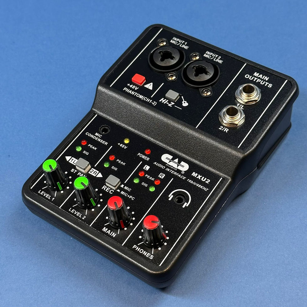 Miniatura: CAD Audio MXU2 Mezclador de 2 canales con interfaz USB integrada