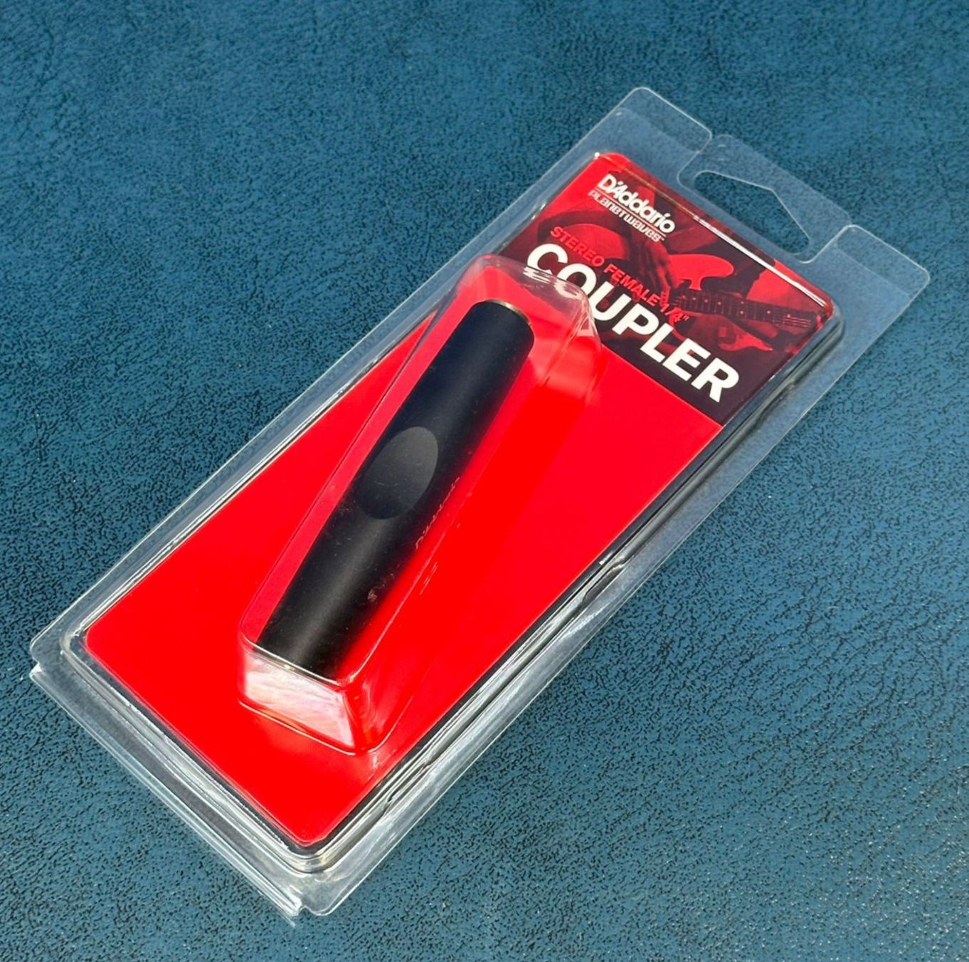 D'addario adaptador estéreo hembra de ¼" a ¼" hembra